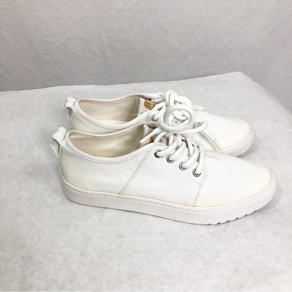 NEW Sorel Campsneak Lace Sneakers Shoes, Size 8, White - Picture 2 of 6